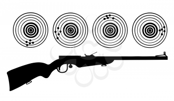Royalty Free Clipart Image of a Rifle