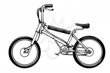 Royalty Free Clipart Image of a Black Bicycle