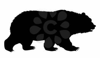 Royalty Free Clipart Image of a Bear Silhouette