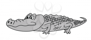Royalty Free Clipart Image of a Crocodile