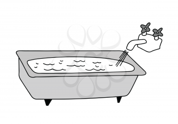 Royalty Free Clipart Image of a Bathtub