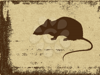 Royalty Free Clipart Image of a Rat