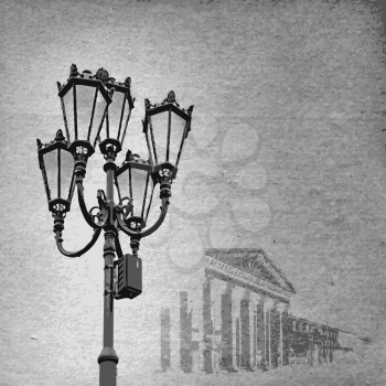 Royalty Free Clipart Image of Streetlights