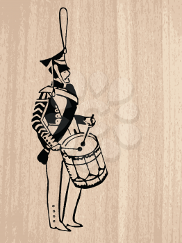 Royalty Free Clipart Image of a Drummer