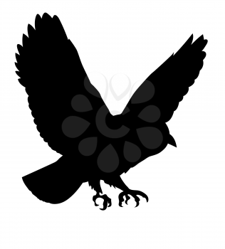Royalty Free Clipart Image of a Raven