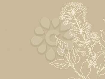 Royalty Free Clipart Image of a Plant Silhouette