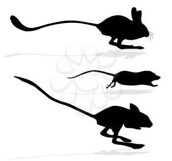 Royalty Free Clipart Image of Rodents