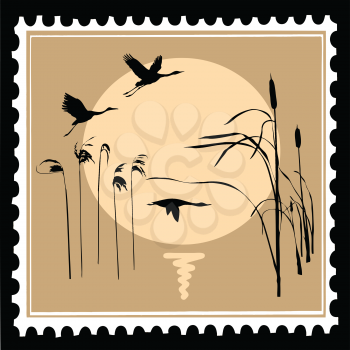 Royalty Free Clipart Image of a Postage Stamp