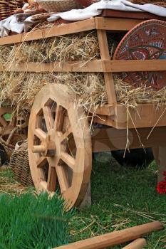 new cart with hay