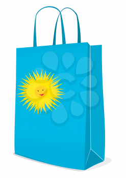 Royalty Free Clipart Image of a Bag With Handles
