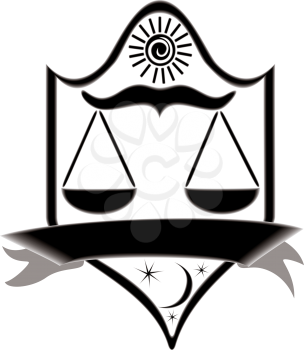 Royalty Free Clipart Image of a Libra Symbol