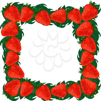 Frame strawberries, file EPS.8 illustration.