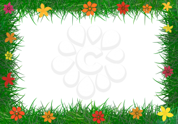 Frame of green grass, EPS8 - vector graphics.