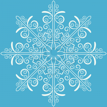 Original snowflake design element, EPS8 - vector graphics.
