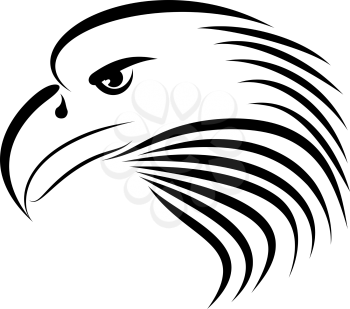 Linear drawing eagle genre minimalism