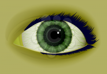 Fantastic alien eye, vector illustration EPS 10