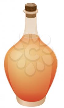 Elegant liquid bottle, illustration has transparency function