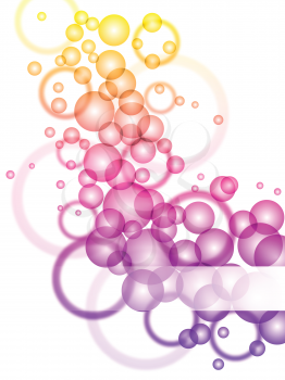 Royalty Free Clipart Image of a Background With Colourful Circles