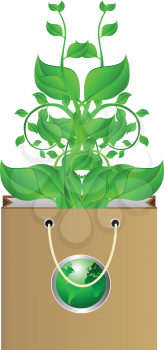 Royalty Free Clipart Image of a Green Plant