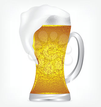 Royalty Free Clipart Image of a Glass of Beer