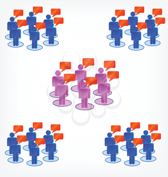 Royalty Free Clipart Image of Chat Groups