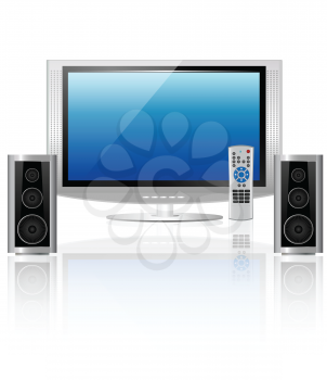 Royalty Free Clipart Image of a Home Theatre System