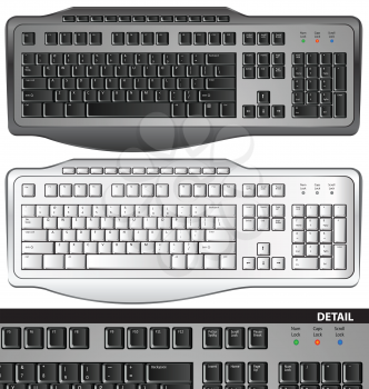 Royalty Free Clipart Image of Computer Keyboards