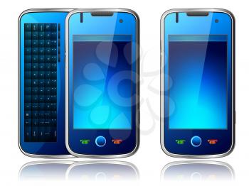 Royalty Free Clipart Image of Mobile Phones