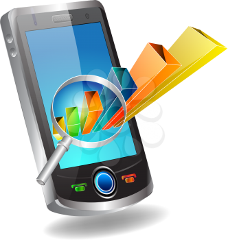 Royalty Free Clipart Image of a Portable Device