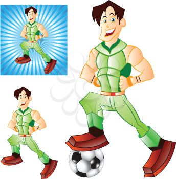 Royalty Free Clipart Image of a Three Images of a Man