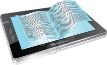 Royalty Free Clipart Image of a Digital Tablet