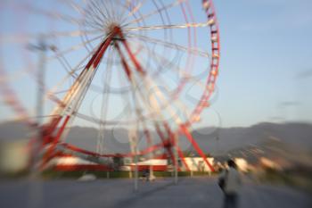Ferris Wheel. Soft focus. Made with lens-baby.