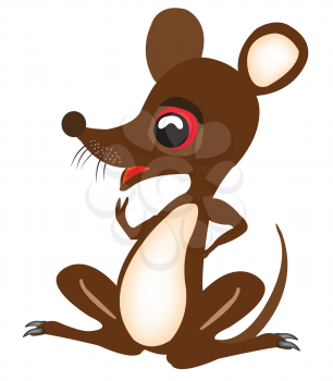 Royalty Free Clipart Image of a Cartoon Mouse
