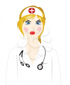 Royalty Free Clipart Image of a Nurse