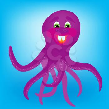 Royalty Free Clipart Image of an Octopus