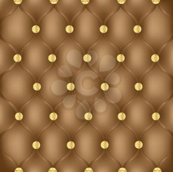Royalty Free Clipart Image of a Quilted Background With Studs