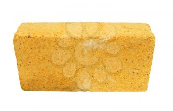 Firebrick on white background is insulated.One brick