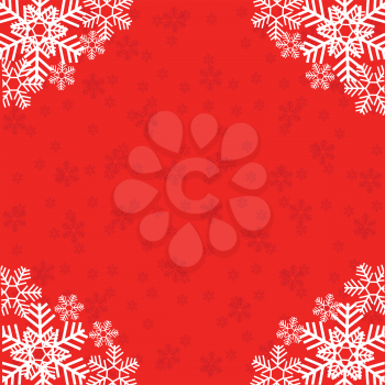Vector illustration of the decorative pattern on red background