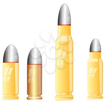 The Patrons to weapon on white background.Vector illustration