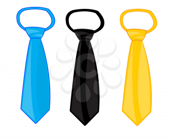 Three ties of the miscellaneous of the colour.