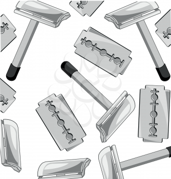 Vector illustration of the pattern from shaving tool and blades