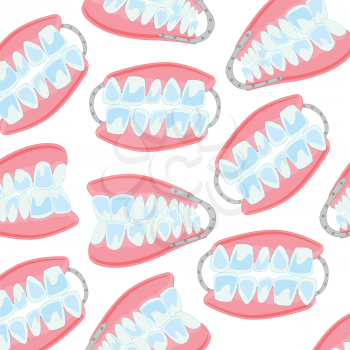 Vector illustration of the denture pattern on white background