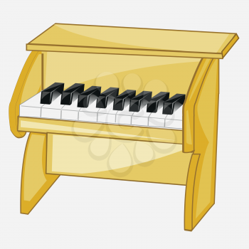 Music instrument piano on white background is insulated