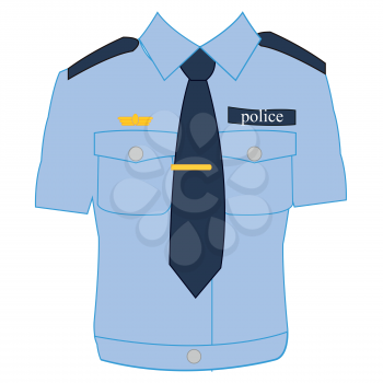 Vector illustration of the year form of the employee to police bodies on white background is insulated