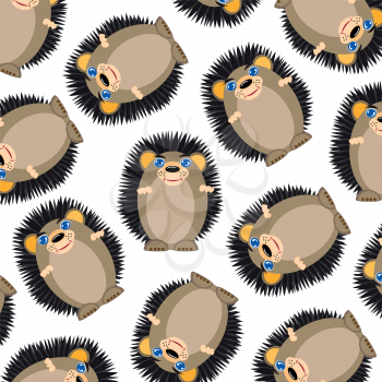 Animal hedgehog pattern on white background is insulated