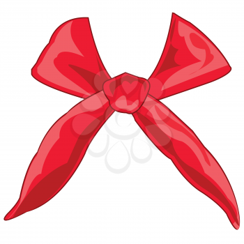 Vector illustration of the pioneer red tie on white background is insulated