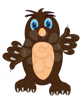 Vector illustration animal mole on white background is insulated