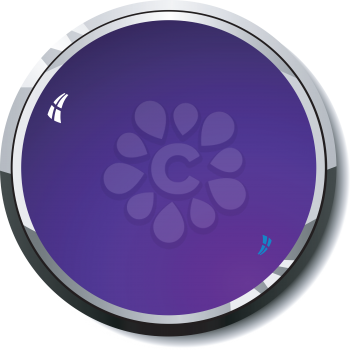 Royalty Free Clipart Image of a Blue Button