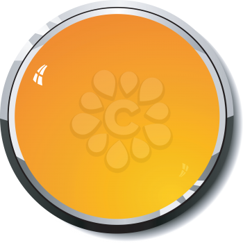 Royalty Free Clipart Image of a Large Yellow Button