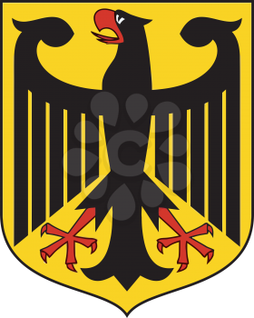 Royalty Free Clipart Image of a Backdrop With an Emblem from the National Arms of Austria